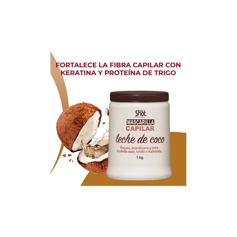 Mascarilla Capilar Coco Tratamiento Reparador Kolor Shot 1kg