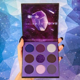 Docolor Eyeshadow Palette Purple Gemstone Make Up Palette Vegan Formula 9 Colours Highly Pigmented Matte Shimmering Nude Smoky Glitter Cream Durable Waterproof