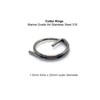 5 x Cotter Split Rings Marine Grade A4 Stainless Steel