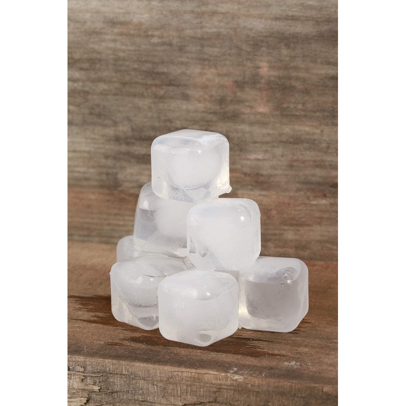 Kikkerland - Reusable Ice Cubes, 30 Pack, Clear Plastic Ice