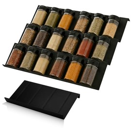 Spice Rack Drawer Kitchen Spice Organiser Pack of 6 | Spice Drawer Extendable Spice Insert Drawer Spice Drawer Insert for Kitchen Worktop Cabinet