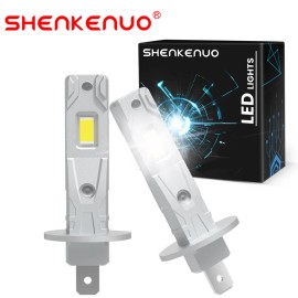 SHENKENUO Bombillos LED Focos Para Auto Carro H1 Luz De Coche Faros Faro Delanteros 2 PK