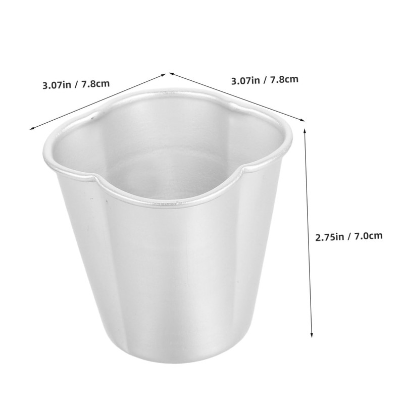 ULTECHNOVO 6pcs Mini Baking Molds Aluminum Alloy Cups for Puddings