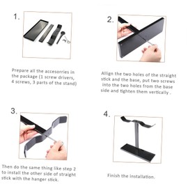 KOMBIUDA Headphone Holder Acrylic Bracket Durable Earphone Hanger for Headset Storage Easy to Install Practical Accessory for Clutter Desk Space