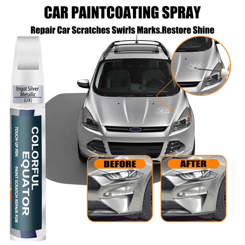 UX Ingot Silver Metallic Touch Up Paint for Ford, Car