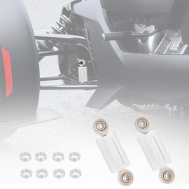 Billet Aluminum Front Sway Bar End Links Heim Joint End Links for 2019-2025 Can Am Ryker 600/900 / Rally & 2022-2025 Ryker Sport (Silver)