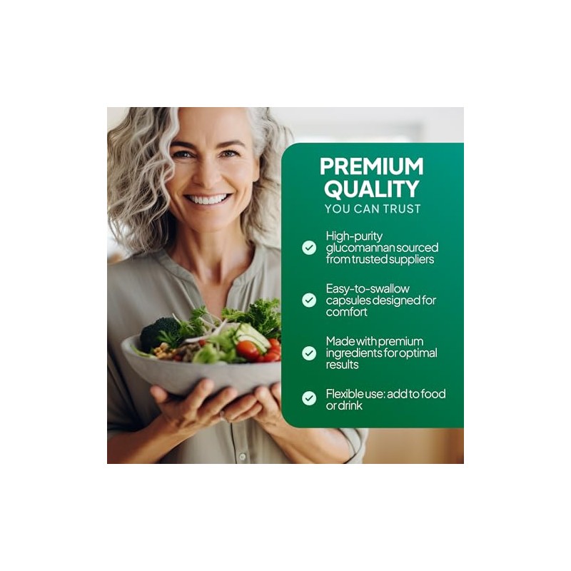 Glucomannan Fibre 3000mg from Konjac Root | 120 Capsules |