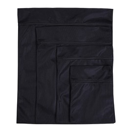 3glad Invisible Black Fine Laundry Net, For Travel, Business Trips, Carry-on Suitcase, Packing, Change of Clothes, Laundry Net, Zipper Storage, Heavy Duty Mesh Material, Fine Mesh, Set of 4 Sizes