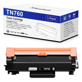 TN760 Black Toner Cartridge Replactment for Brother TN-760 TN730 Toner for HL-L2350DW HL-L2370DW HL-L2390DW HL-L2395DW MFC-L2690DW MFC-L2710DW MFC-L2730DW MFC-L2750DW DCP-L2550DW Printer - 3,000 Pages