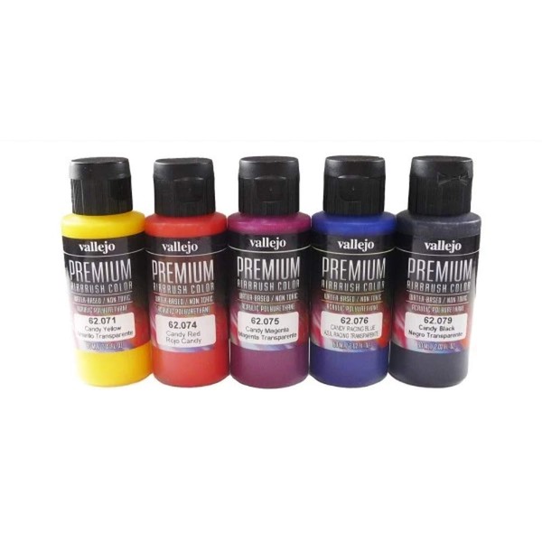 Vallejo Premium Color 60 ml Candy Color Set (Set of 5)