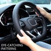 Universal Black Steering Wheel Cover, 14.5-15 Inch Black Universal Microfiber