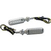 MotorToGo Motorcycle Turn Signal Blinkers Chrome CNC LED Indicators Compatible
