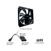 APEVIA CF12S-BK 120mm 4pin Molex & 3pin Motherboard Silent Black