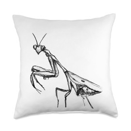 Terrarium Fan Shirts, Reptiles, Invertebrates, Ter, praying mantids, invertebrates, terrarium drawing Throw Pillow, 18x18, Multicolor