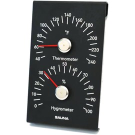 Asidius Sauna Thermometer, 2 in 1 Aluminum Sauna Thermometer and Hygrometer, Sauna Thermometer Fahrenheit, Sauna Temperature Gauge for Sauna Room