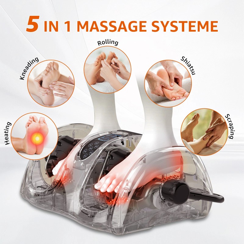 Luxury Foot Massager w/Heat,Deep Kneading + Remote,Gift for Parents/Elders