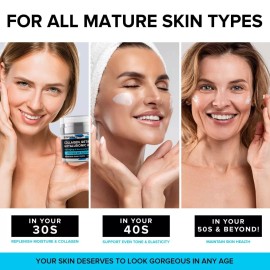 Collagen ++ SimplyVital Face Moisturizer Collagen Cream - Anti Aging Neck and Décolleté -...