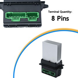 Hoypeyfiy 7701048390 Heater Blower Motor Resistor Fan with Wiring Plug Harness Replacement for Peugeot 207 406 607 1007 Replacement for Citroen C2 C3 C5 6441L2 6441.L2 7701207718