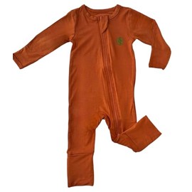 baby bamboo romper (Terracotta, 3-6 Months)
