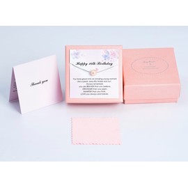 JoyMade 16th Birthday Gift: S925 Sterling Silver Pink Freshwater Pearl Necklace - A Sweet Birthday Gift for 16-Year-Old Girls, Adjustable Length – Trendy 2024 For Special Teens!