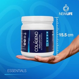 NLS ESSENTIALS | COLÁGENO HIDROLIZADO 100% PURO | Sin sabor | Sin azúcar | Sin aditivos | Incluye medida dosificadora para tomar la dosis adecuada | Mezcla con tu bebida favorita