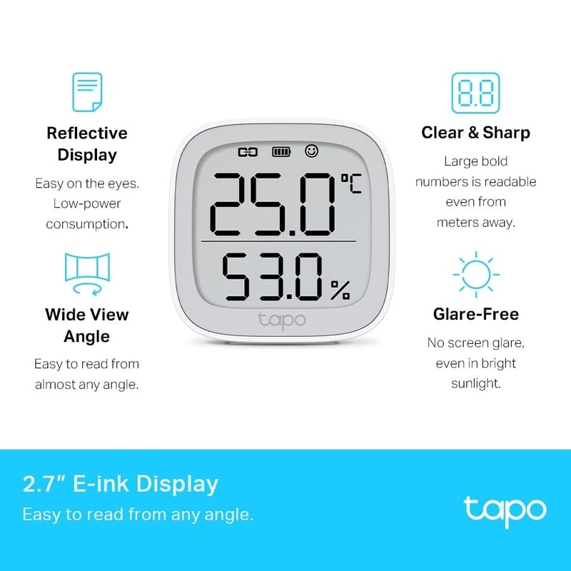 Tapo TP-Link T315 Smart Home Temperature and Humidity Meter, Digital