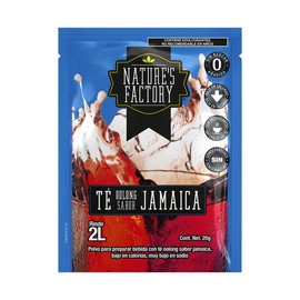Nature's Factory Té Oolong en Polvo Sabor Jamaica, Bajo en Calorías, 10 piezas de 20 gramos