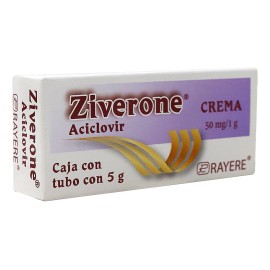 Ziverone Aciclovir Crema 50mg/1g Caja C/tubo De 5 G