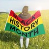 1 Black History Month Flag And 1 Decorative Painting Polyester