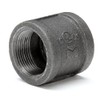 PlumberStop - 1-1/4 BLACK COUPLING, Black Iron Malleable Pipe Fittings,