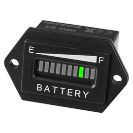 Runleader LED Battery Power Indicator, Low Battery Reminder for Golf Cart Forklift Lawn Mower Motorhome Scrubber Machine etc. (48V)