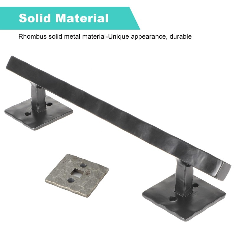 Eumtenr Rustic Barn Door Handles for Sliding Door, 12" Rhombus