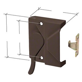 CRL Bronze Right Hand Casement Window Lock - 3/8" Screw Holes by CR Laurence