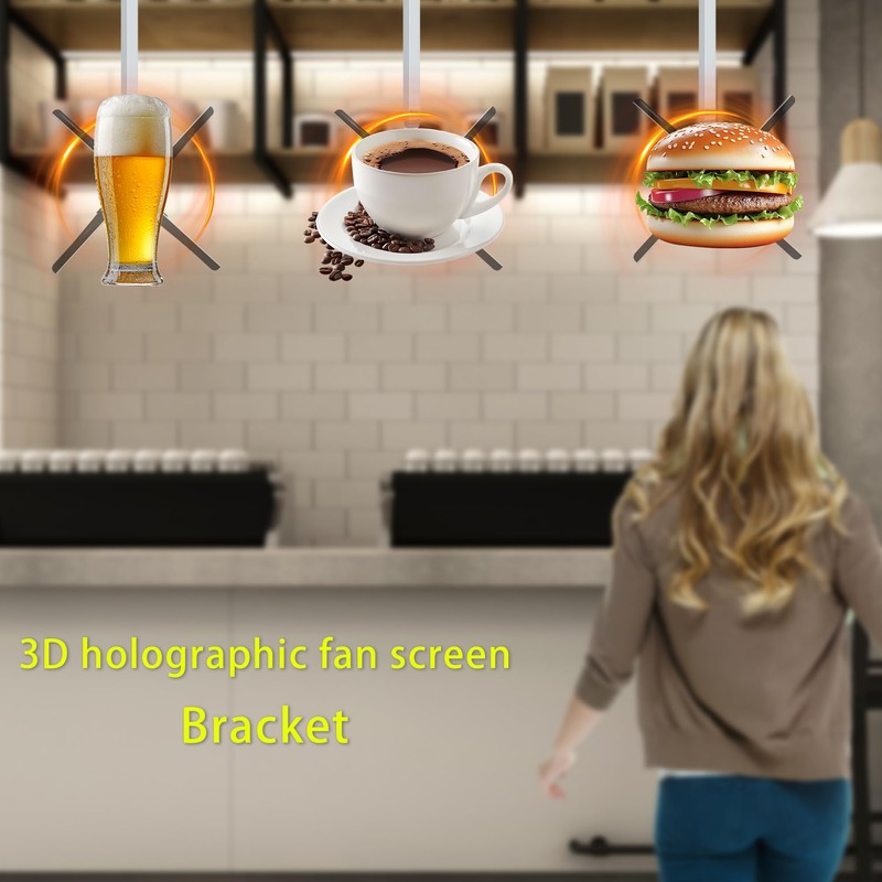 YSTEROKS 3D Holographic Fan Display Bracket Adjustable Ceiling Bracket for