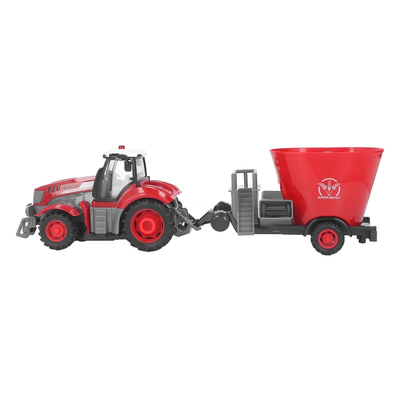 RC Farm Tractor with Trailer Remote Control Tractor Toy RC
