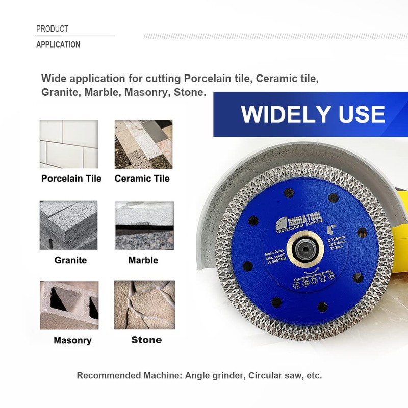 SHDIATOOL Diamond Saw Blade 8 Inch Cutting Disc Porcelain Tile