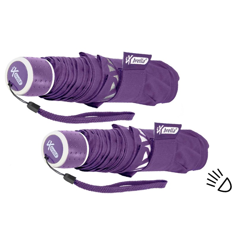 iX-Brella Mini Children's Umbrella, Safety Reflex, Extra Light, berry