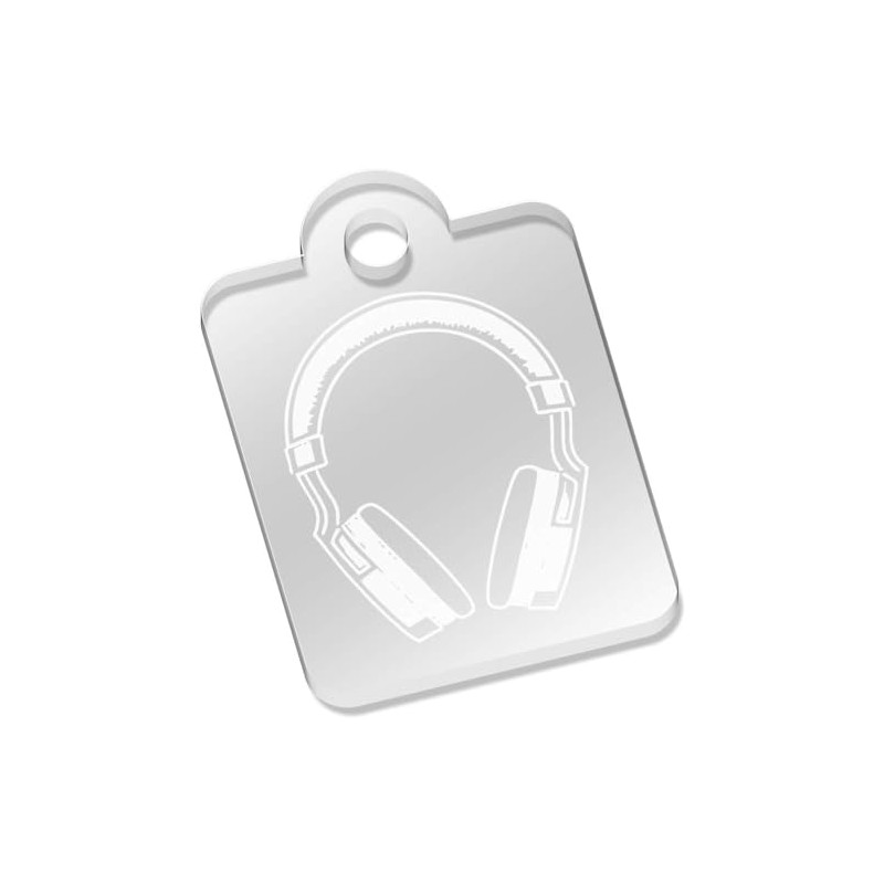 Azeeda 49mm 'Wireless Gaming Headset' Clear Acrylic Keyring (AK00080246)