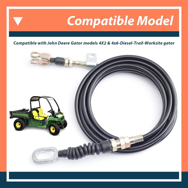 Lisnhlin AM130237 Accelerator Pedal Throttle Cable Compatible with John Deere
