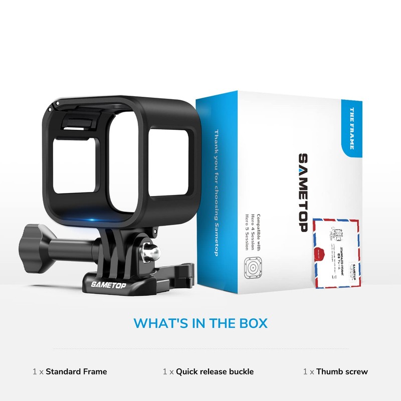 Sametop Frame Mount Housing Case Compatible with GoPro Hero 5