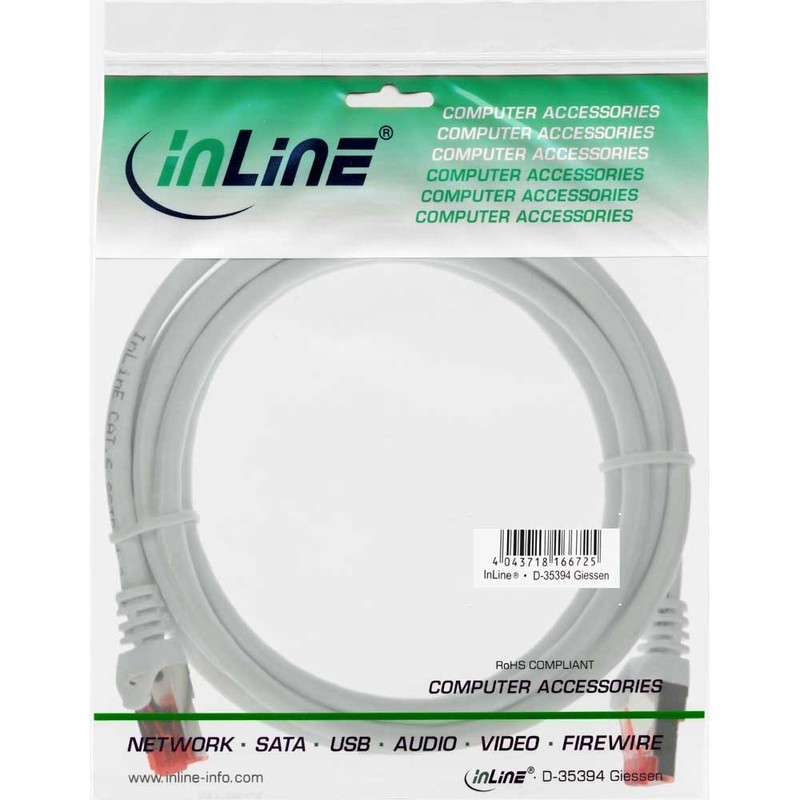 Diverse InLine® Patch cord, InLine®, S-STP/PiMF, Cat. 6, white, 5m