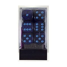 DND Dice Set - Chessex D&D Dice - 16mm Speckled Cobalt Plastic Polyhedral Dice Set-Dungeons and Dragons Dice Includes 12 Dice – D6,Various,CHX25707