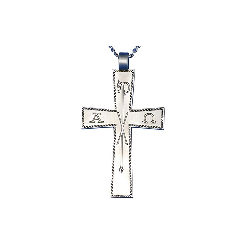 Chi-Rho Pectoral Cross Silver