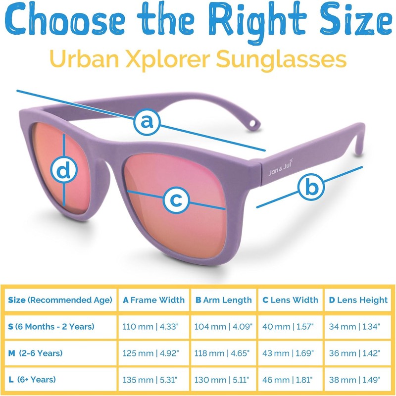 Jan & Jul Gafas de sol polarizadas flexibles con protección