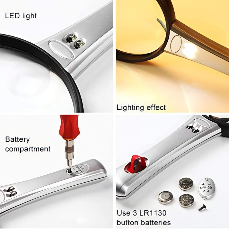 Large Magnifier for Visually Impaired Products Hand Lens Strong Magnifying