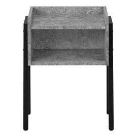 Homeroots 23" Black And Gray End Table With Shelf