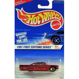 HOT WHEELS '59 Chevy Impala #517 1997 First Editions W/GOLD SEVEN SPOKES