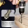 6 Pcs Four-Flute Sawtooth Eccentric Twist Drill Bit, Concrete and