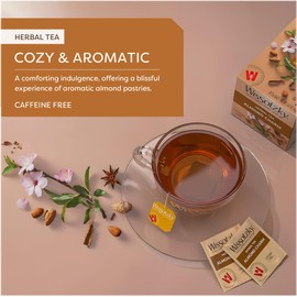 Wissotzky Almond Charm Herbal Tea Bags (6 Pack - 120 Tea Bags) | Caffeine Free | “AKA Chemdat Hashaked” | Delicious Aroma