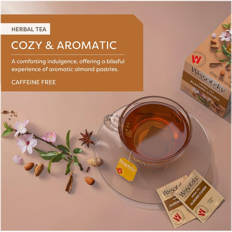 Wissotzky Almond Charm Herbal Tea Bags (6 Pack - 120